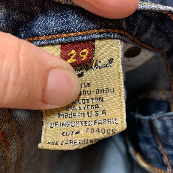 Size 29, lot of 2pr vintage 7 for all mankind. 30”inseam - Picture 4 of 5